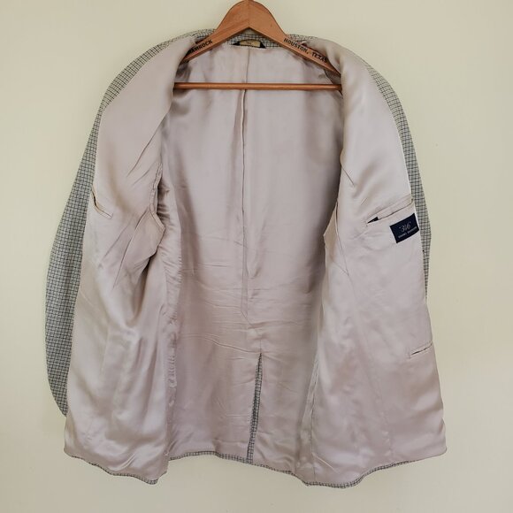 vtg Brooks Brothers 346 Silk and Wool Sport Coat Blazer 46R Men's Houndstooth - Picture 7 of 9